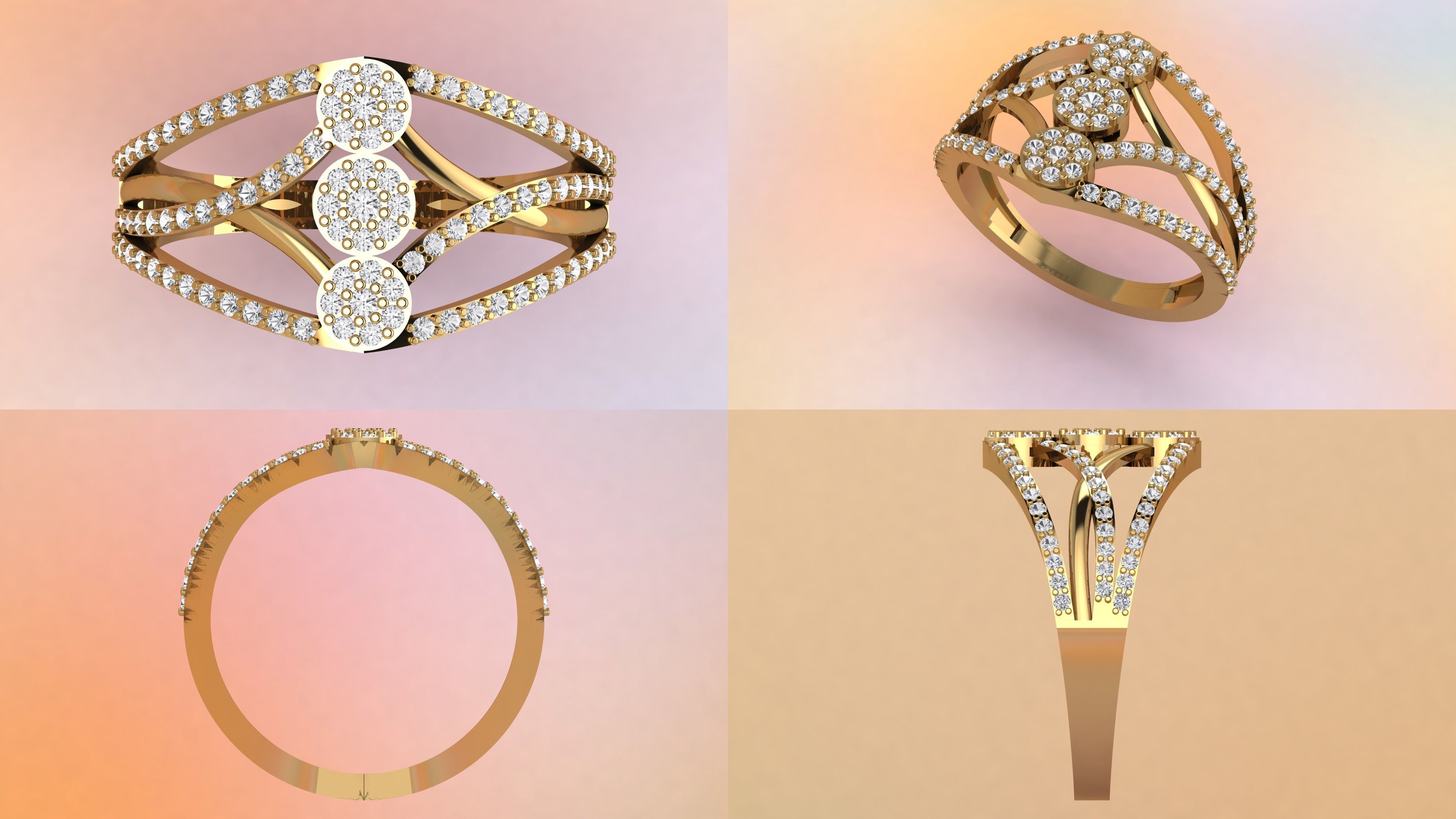 Finger Rings collection printable 3D model 3D printable | CGTrader