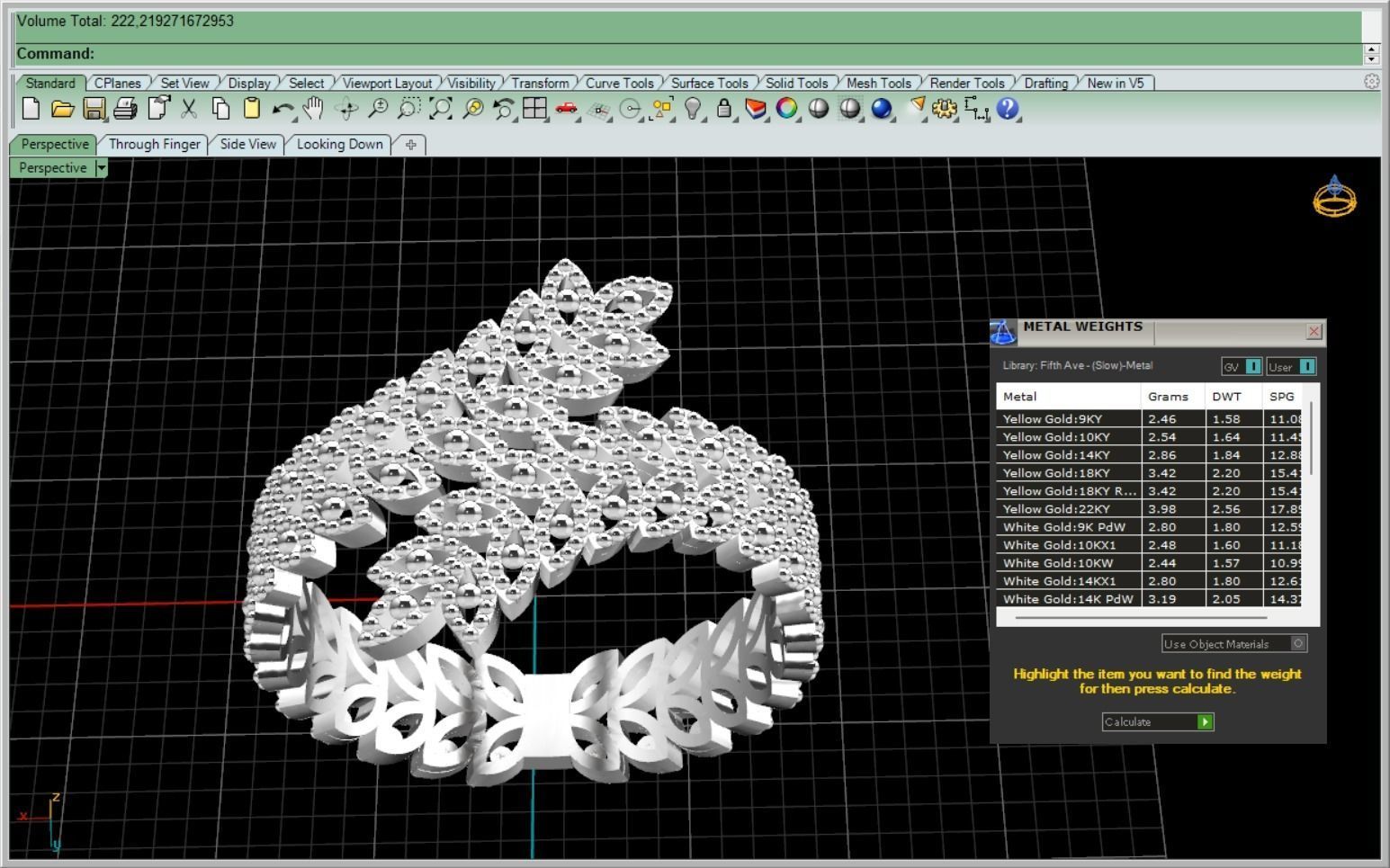 fashion leaf ring 3D print model_9