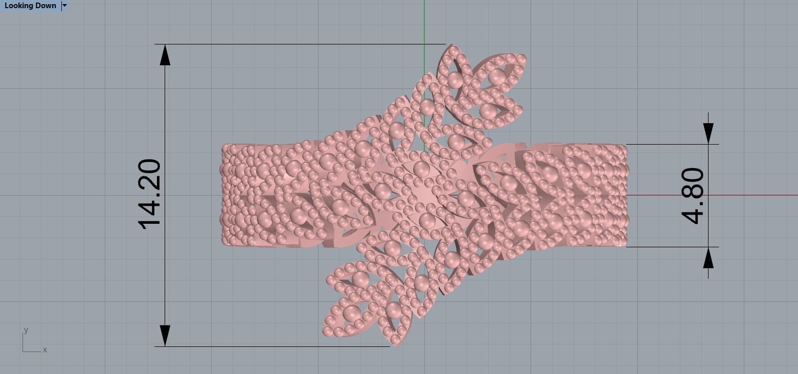 fashion leaf ring 3D print model_11