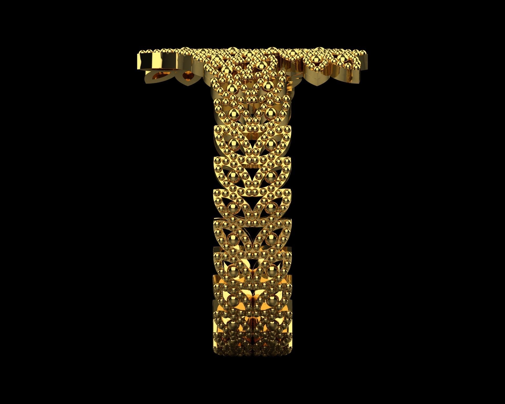 fashion leaf ring 3D print model_13