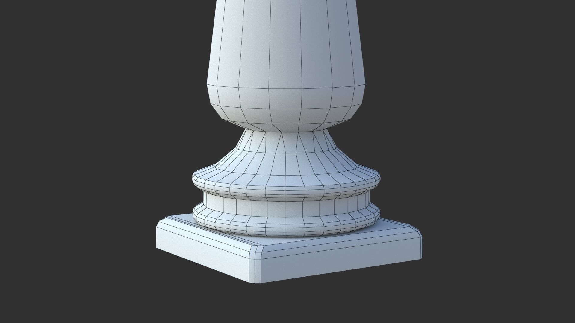 Street Lamp Low-poly 3D model_6