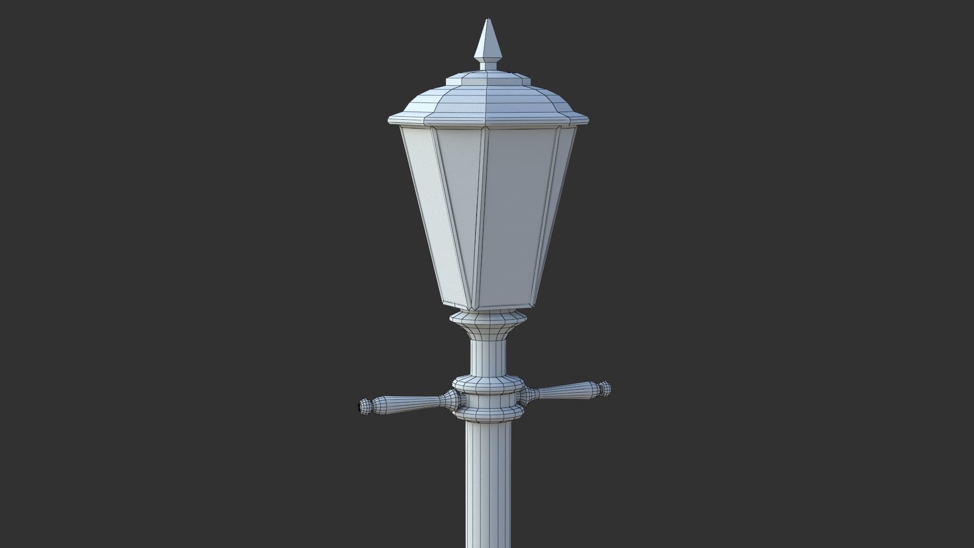 Street Lamp Low-poly 3D model_7