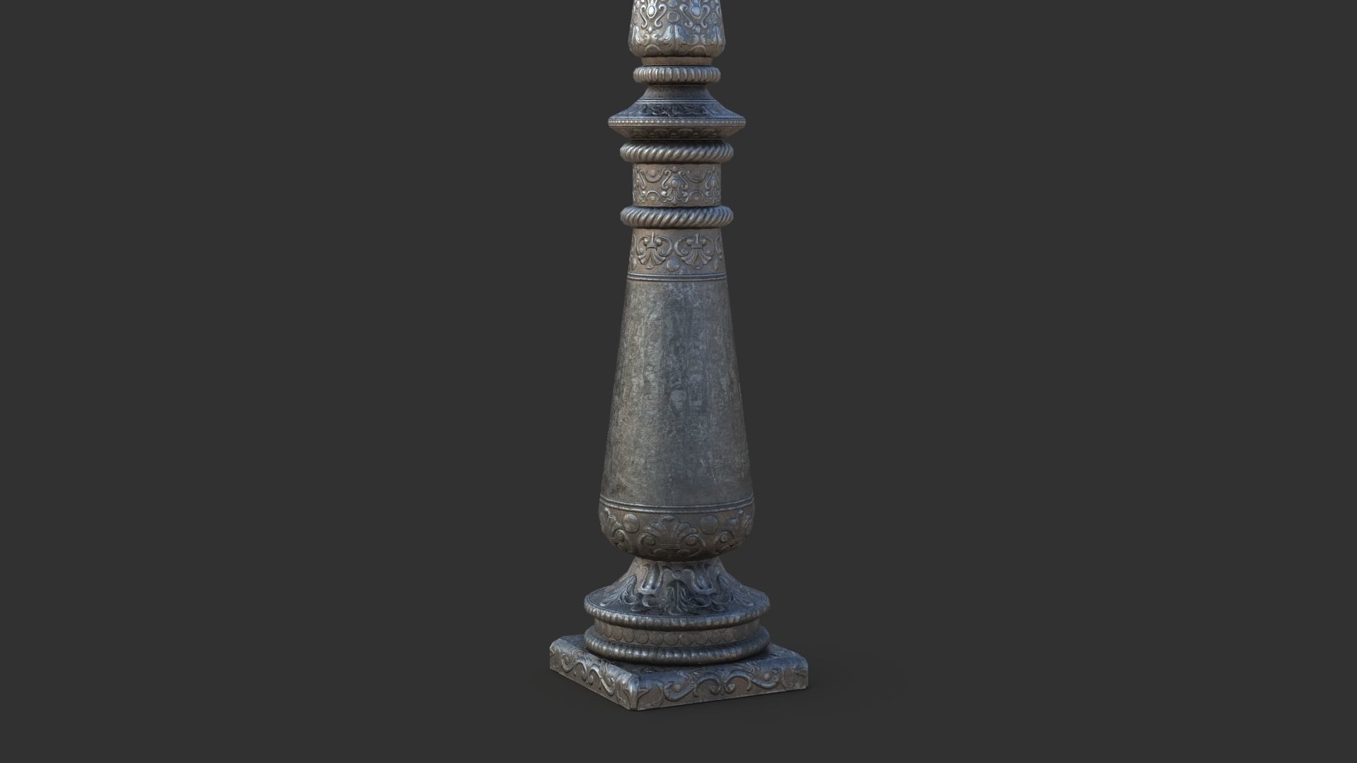 Street Lamp Low-poly 3D model_5