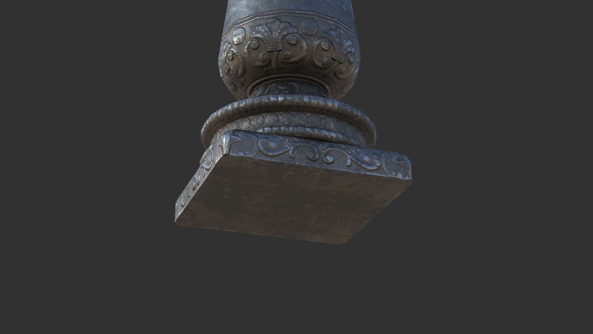 Street Lamp Low-poly 3D model_8