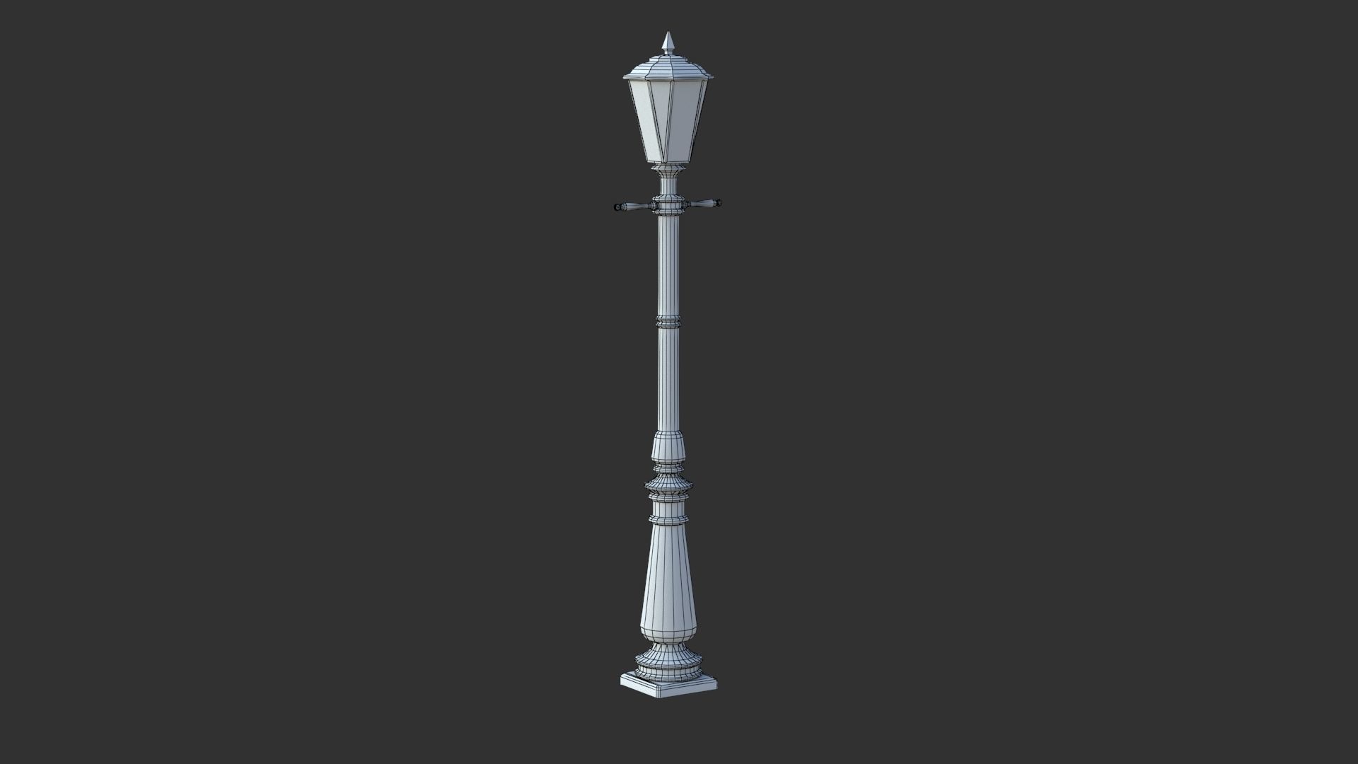 Street Lamp Low-poly 3D model_3