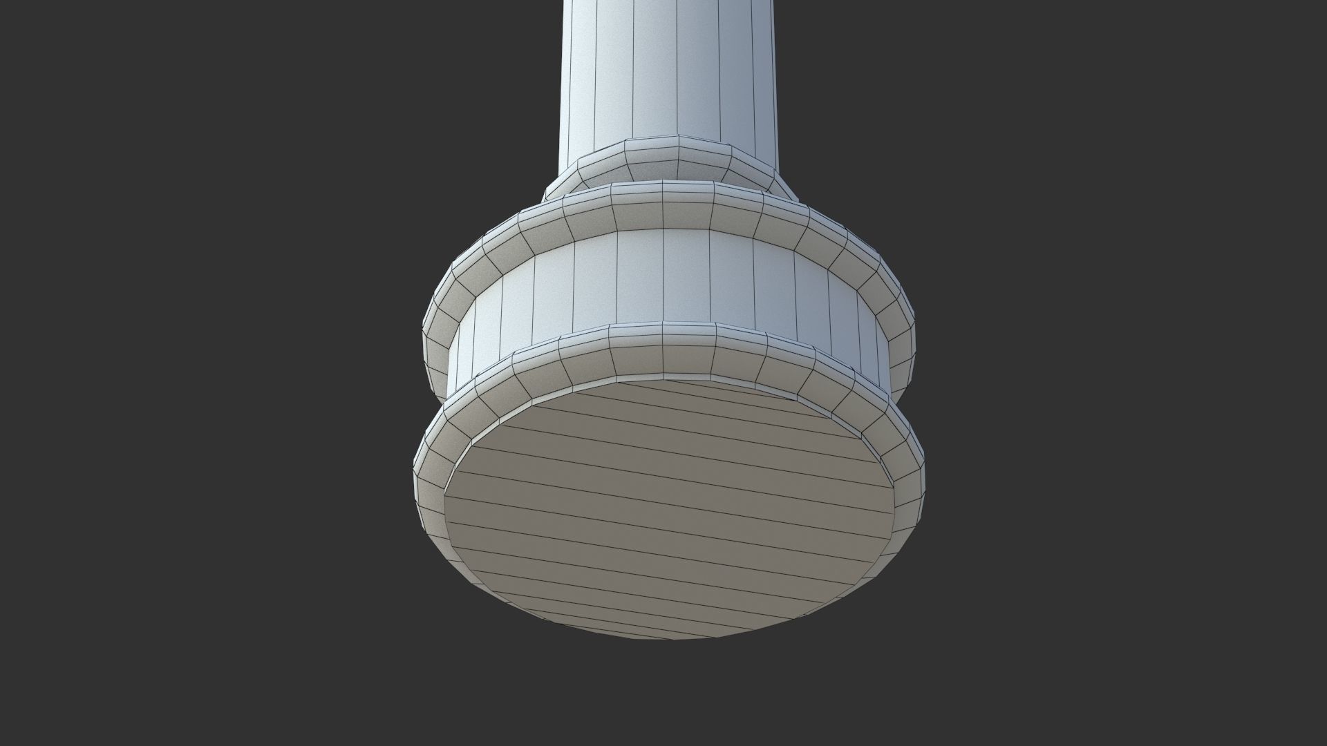 Street Lamp Low-poly 3D model_8