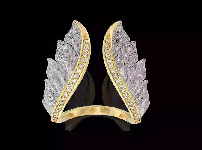 Fashion angel wings Ring 