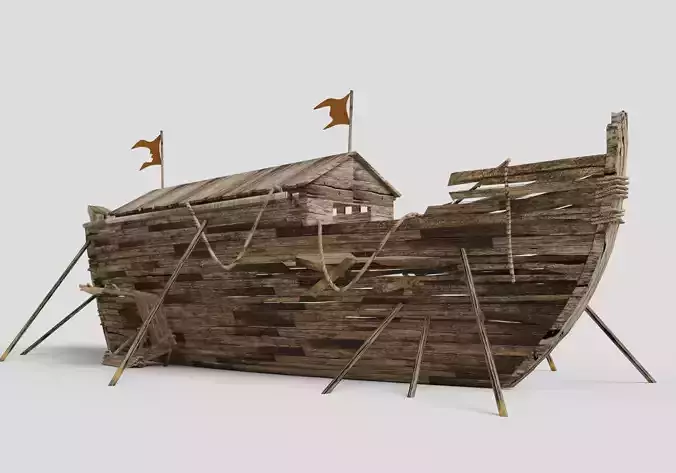 low poly noah ark  3D model