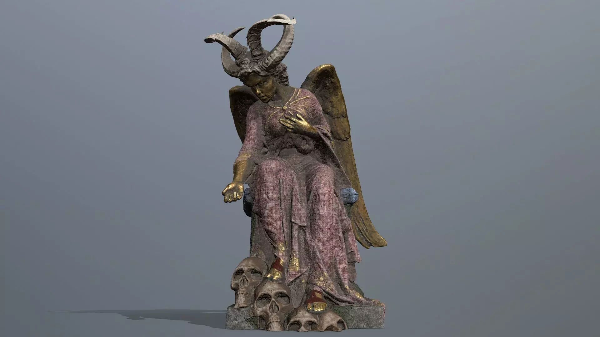 statue 3 Low-poly 3D model_0