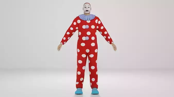 Clown Low-poly 3D model