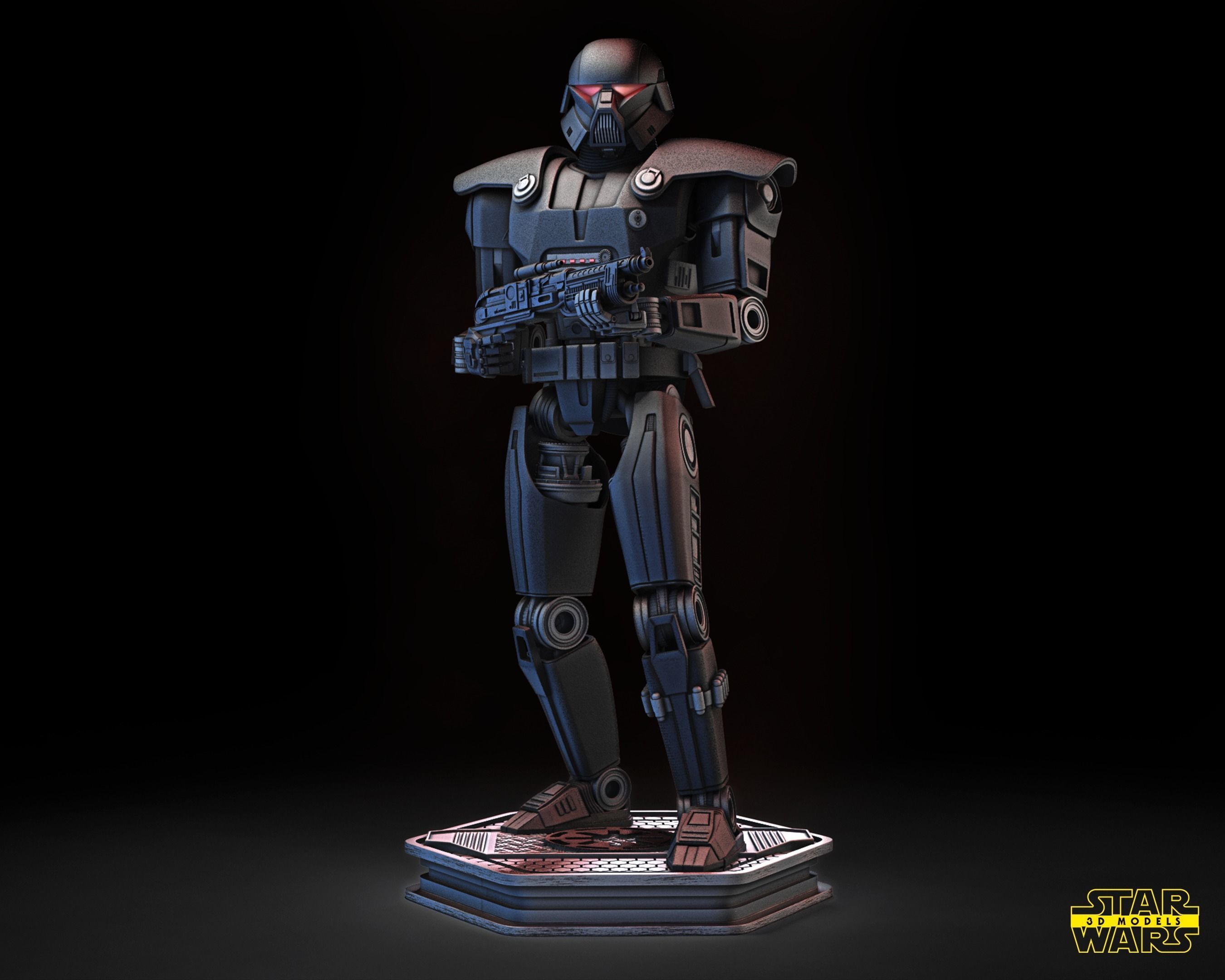 Dark Trooper Sculpture Star Wars 3D Models Ready for 3D printing 3D print model_1
