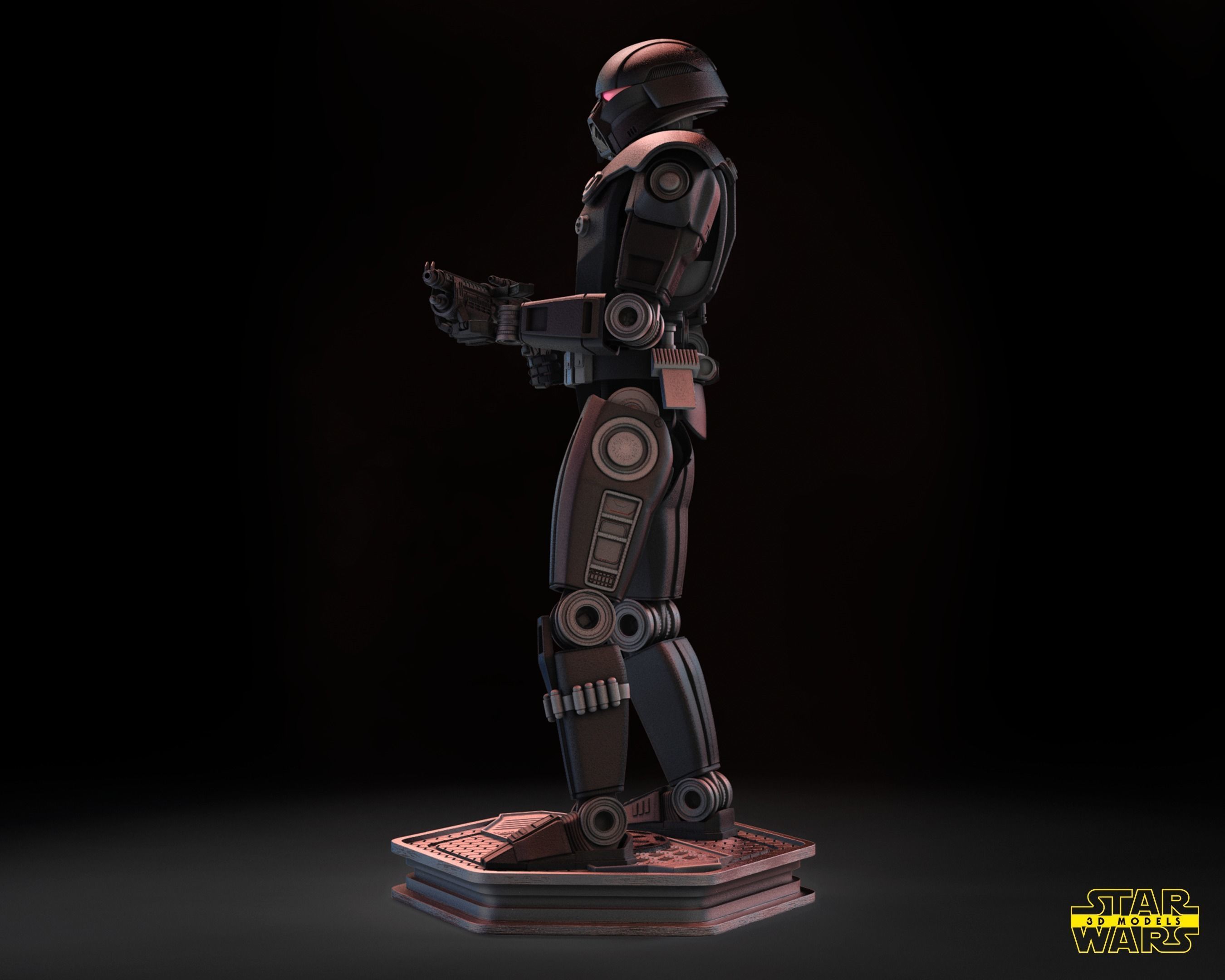 Dark Trooper Sculpture Star Wars 3D Models Ready for 3D printing 3D print model_2