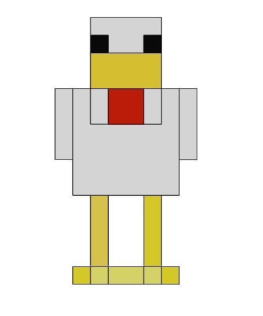Minecraft Chicken for 3D printing 3D print model_4
