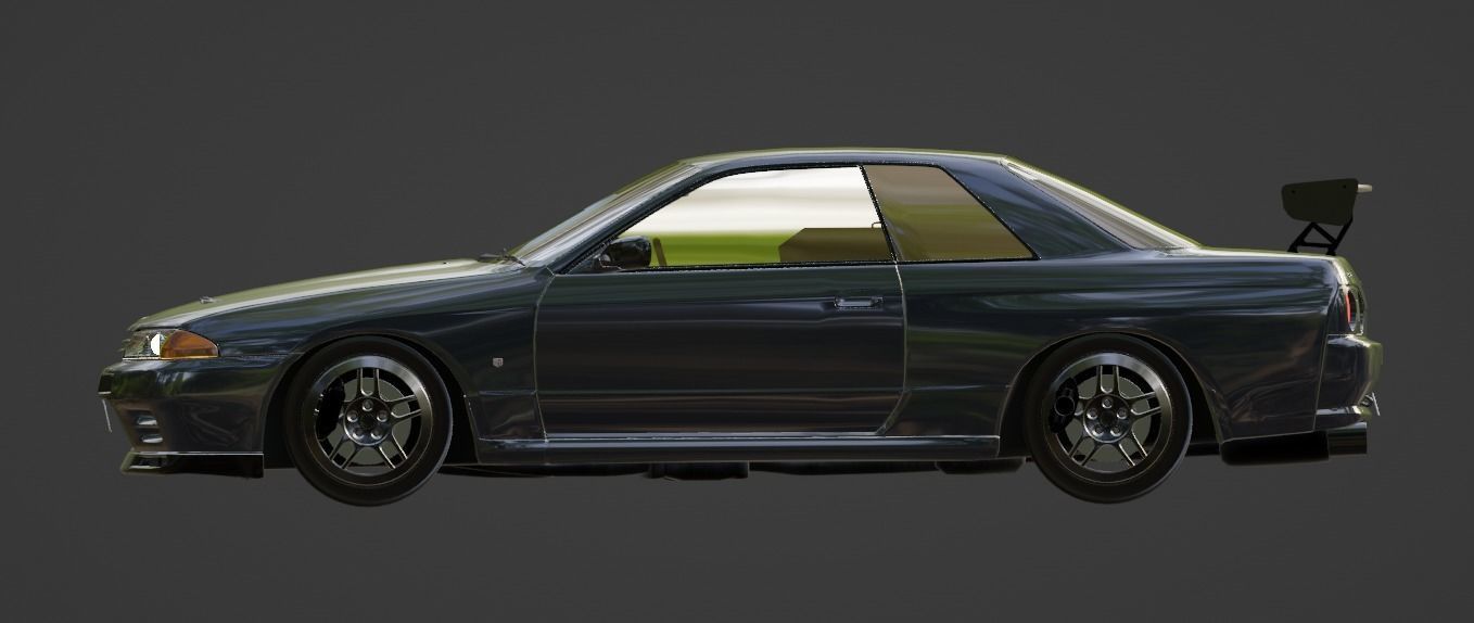 nissan skyline gt-r r32 shinigami from initial D 3D model_4