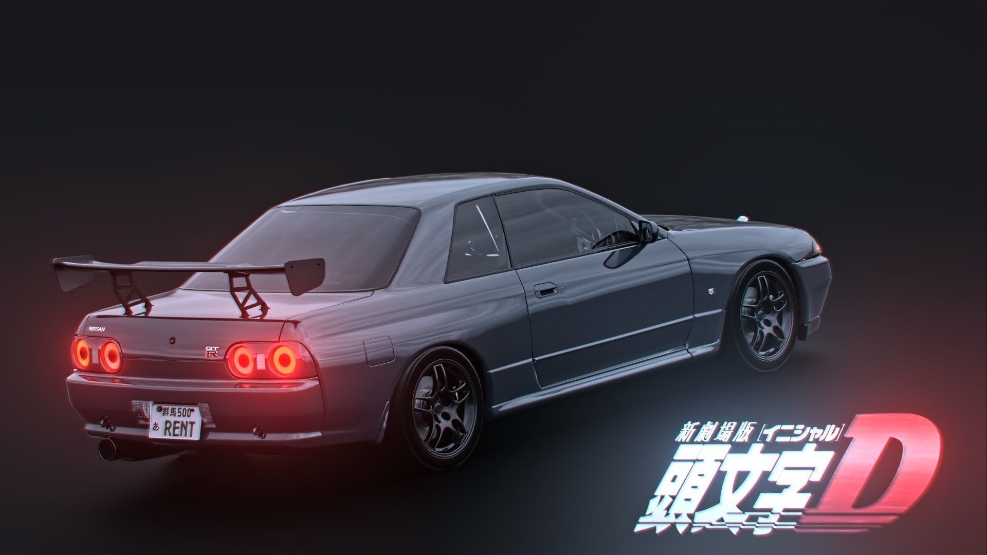nissan skyline gt-r r32 shinigami from initial D 3D model_1
