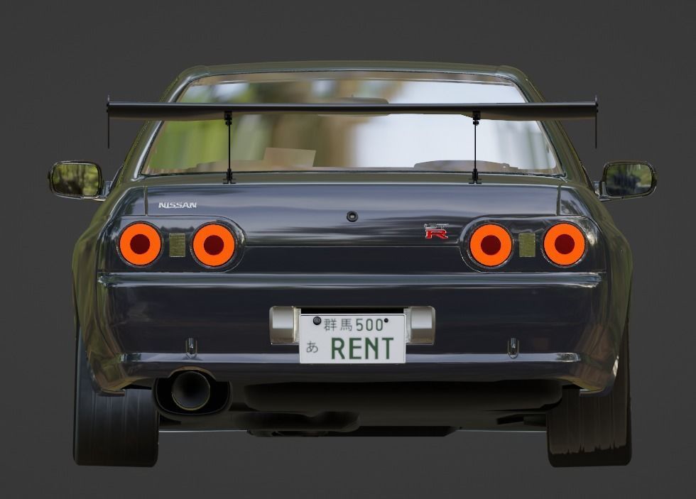 nissan skyline gt-r r32 shinigami from initial D 3D model_5