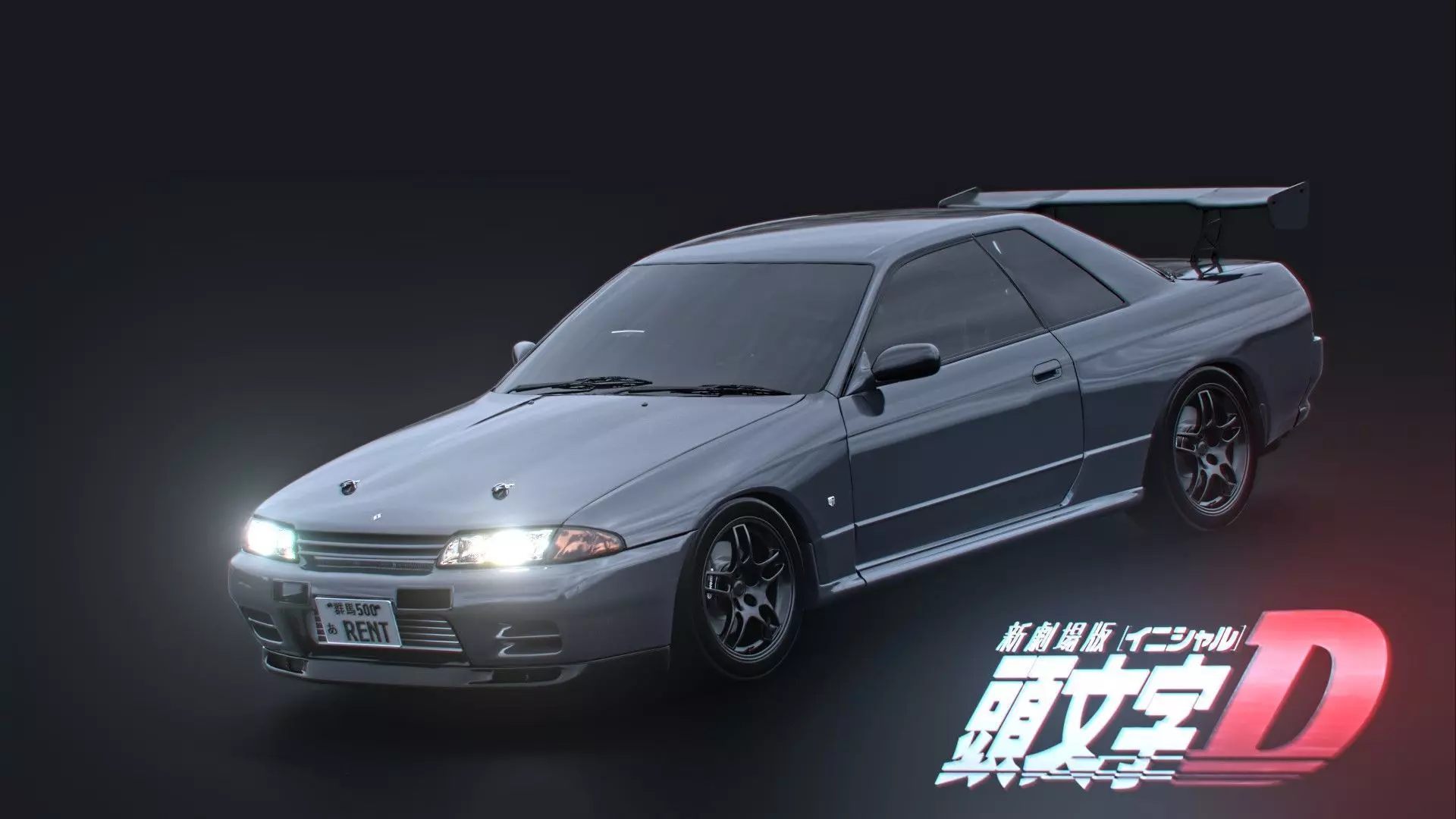 nissan skyline gt-r r32 shinigami from initial D 3D model_0