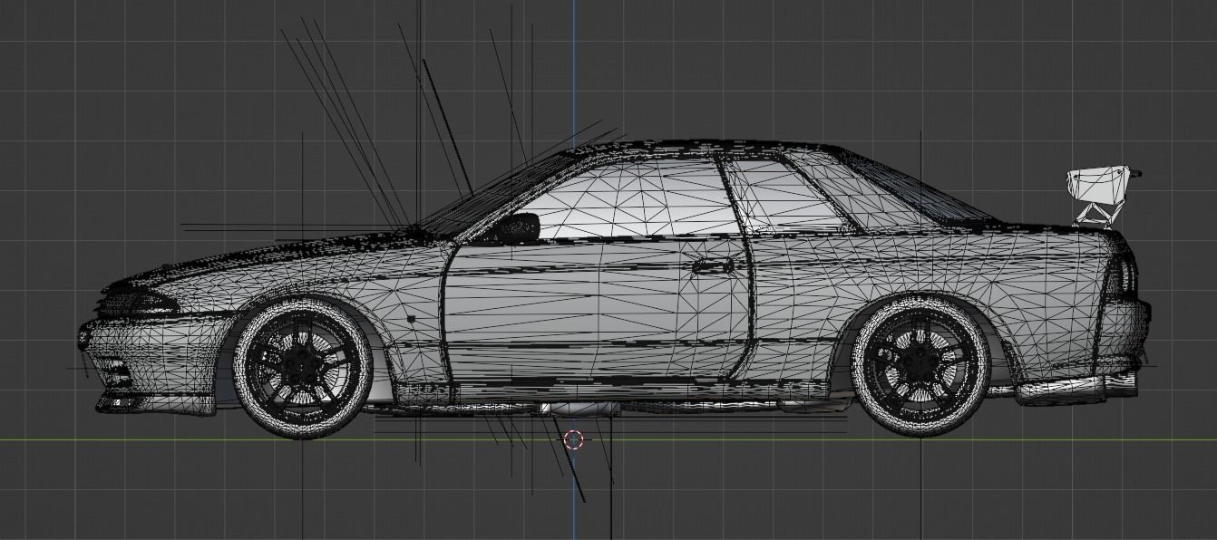 nissan skyline gt-r r32 shinigami from initial D 3D model_7