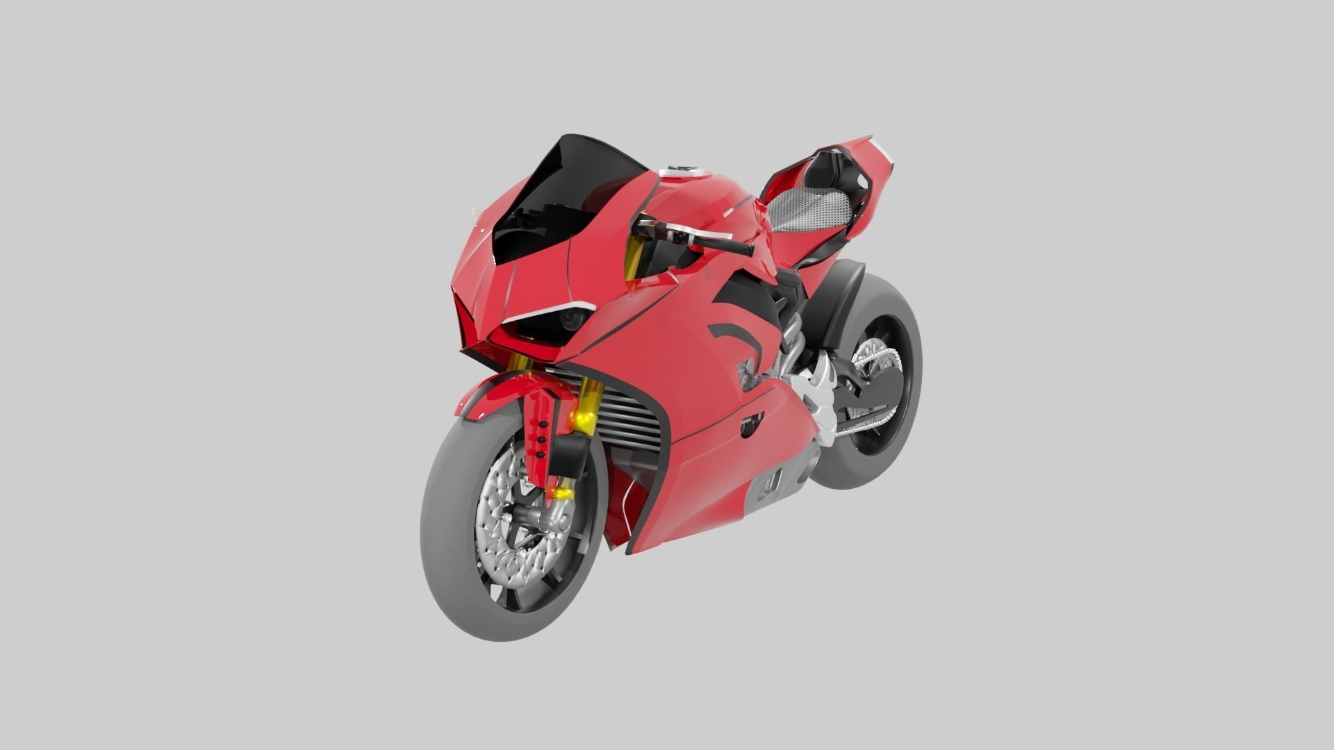 Racing Motorcycles Pack  H2R - Panigale V4 - YZF R6 - YZF R7 3D model_14