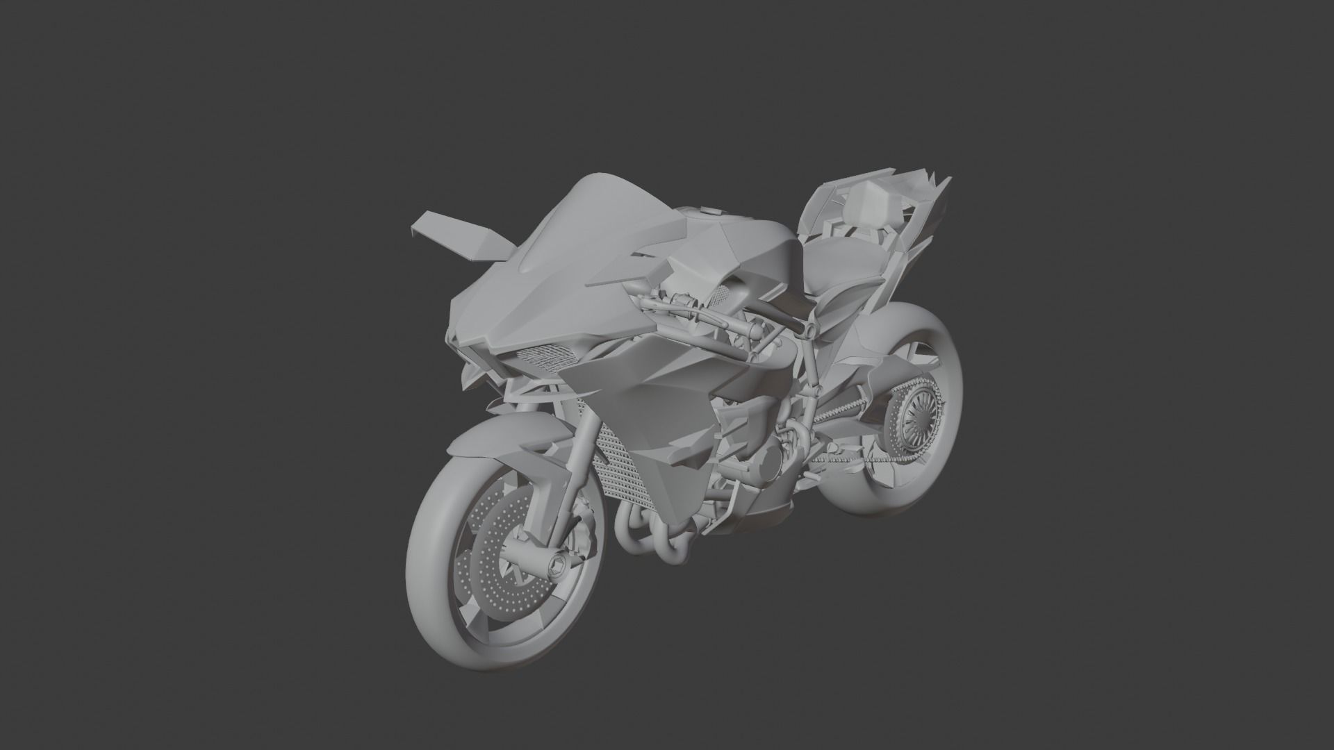 Racing Motorcycles Pack  H2R - Panigale V4 - YZF R6 - YZF R7 3D model_32