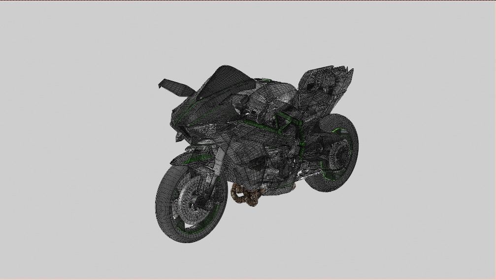 Racing Motorcycles Pack  H2R - Panigale V4 - YZF R6 - YZF R7 3D model_29