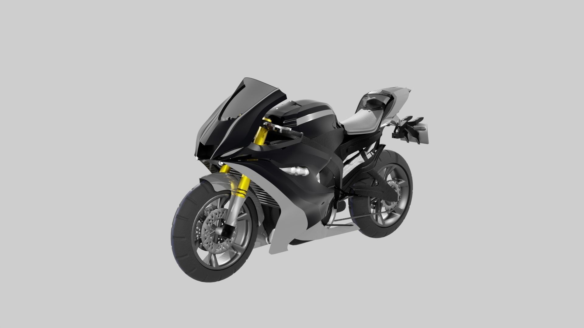 Racing Motorcycles Pack  H2R - Panigale V4 - YZF R6 - YZF R7 3D model_21