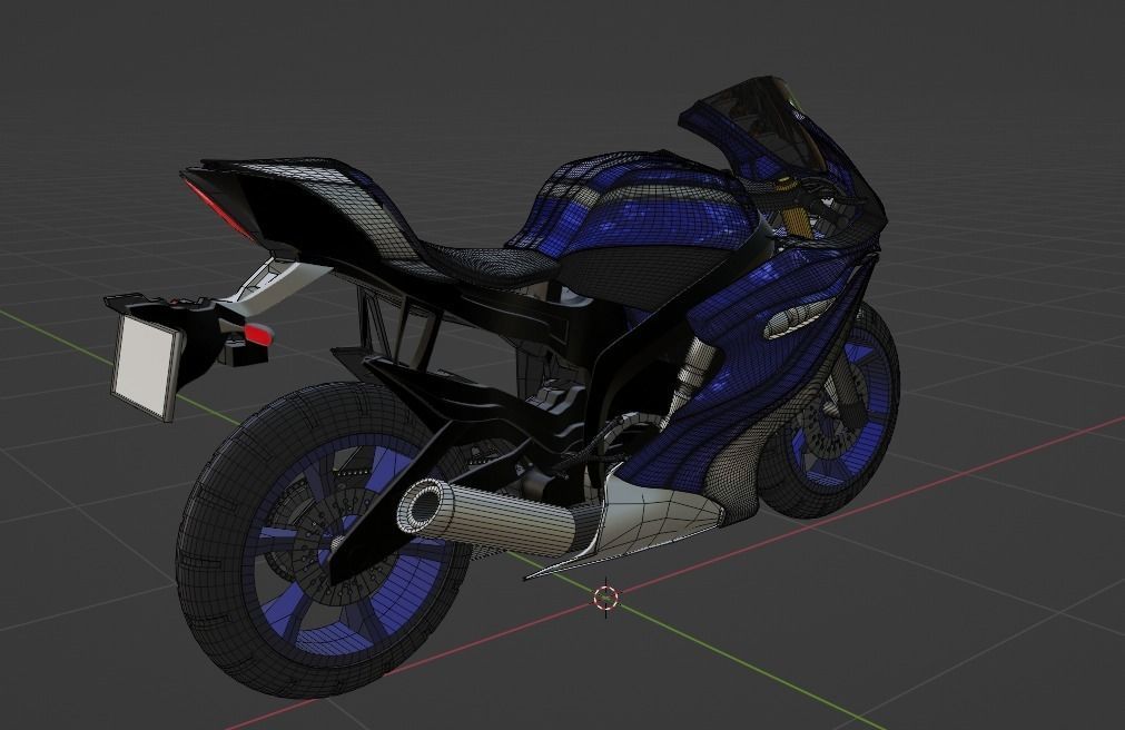 Racing Motorcycles Pack  H2R - Panigale V4 - YZF R6 - YZF R7 3D model_42