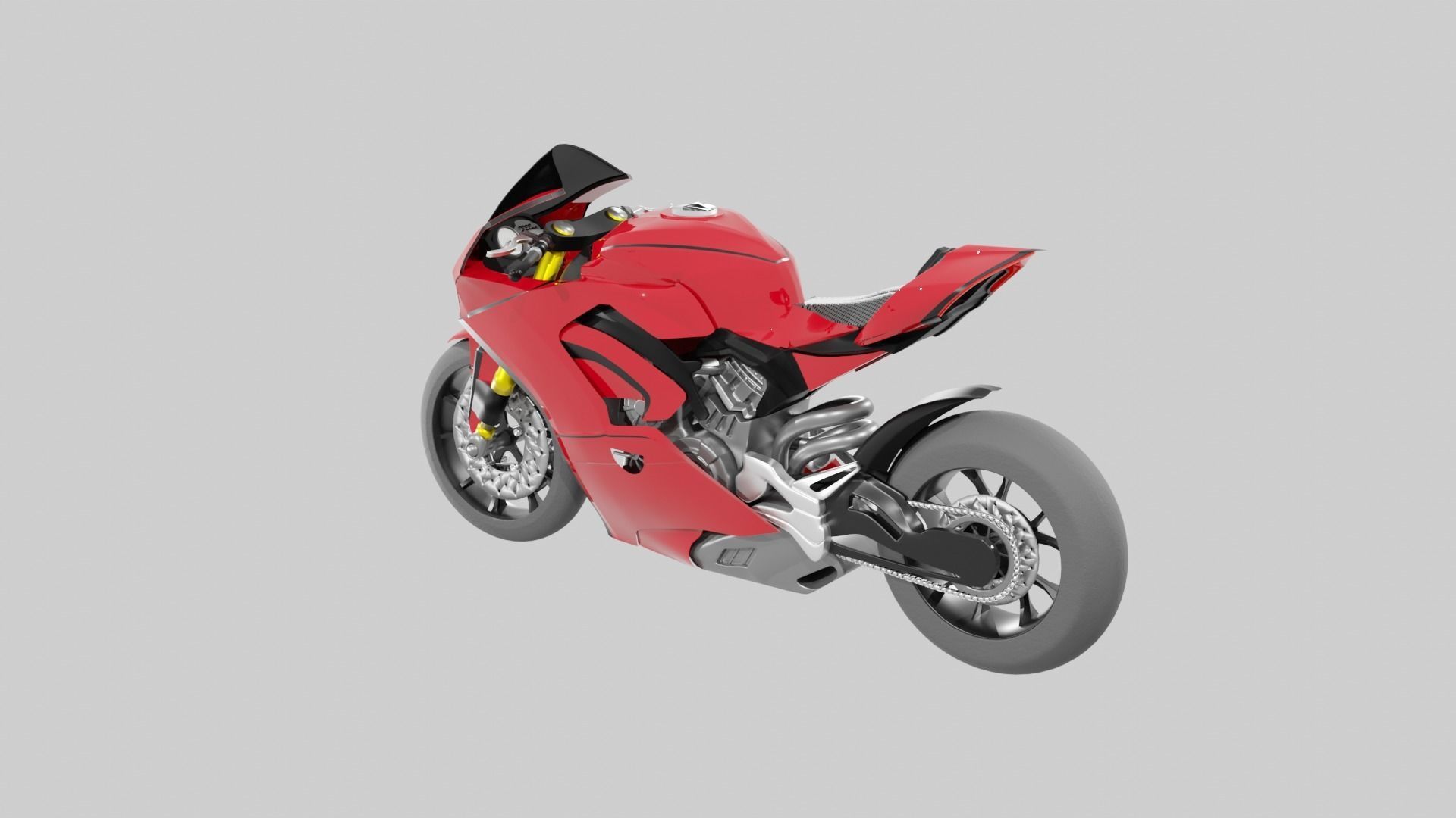 Racing Motorcycles Pack  H2R - Panigale V4 - YZF R6 - YZF R7 3D model_16