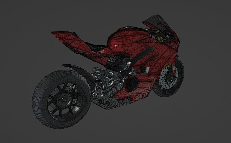 Racing Motorcycles Pack  H2R - Panigale V4 - YZF R6 - YZF R7 3D model_36