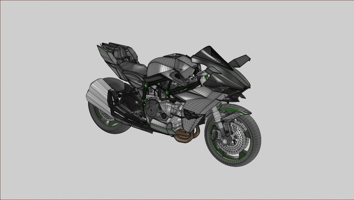 Racing Motorcycles Pack  H2R - Panigale V4 - YZF R6 - YZF R7 3D model_31