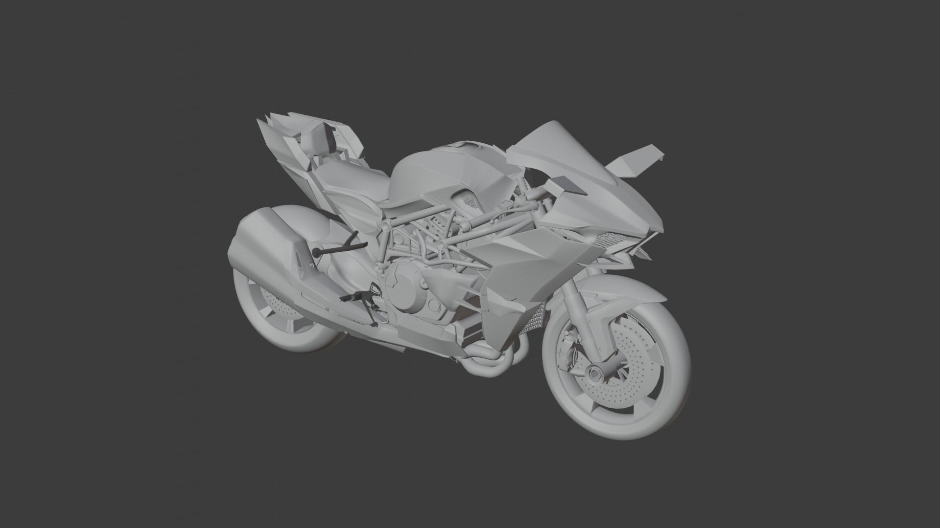 Racing Motorcycles Pack  H2R - Panigale V4 - YZF R6 - YZF R7 3D model_33