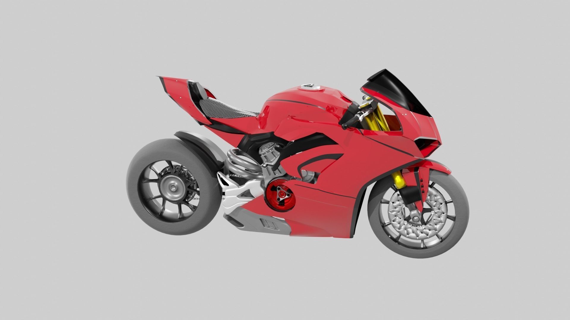 Racing Motorcycles Pack  H2R - Panigale V4 - YZF R6 - YZF R7 3D model_15