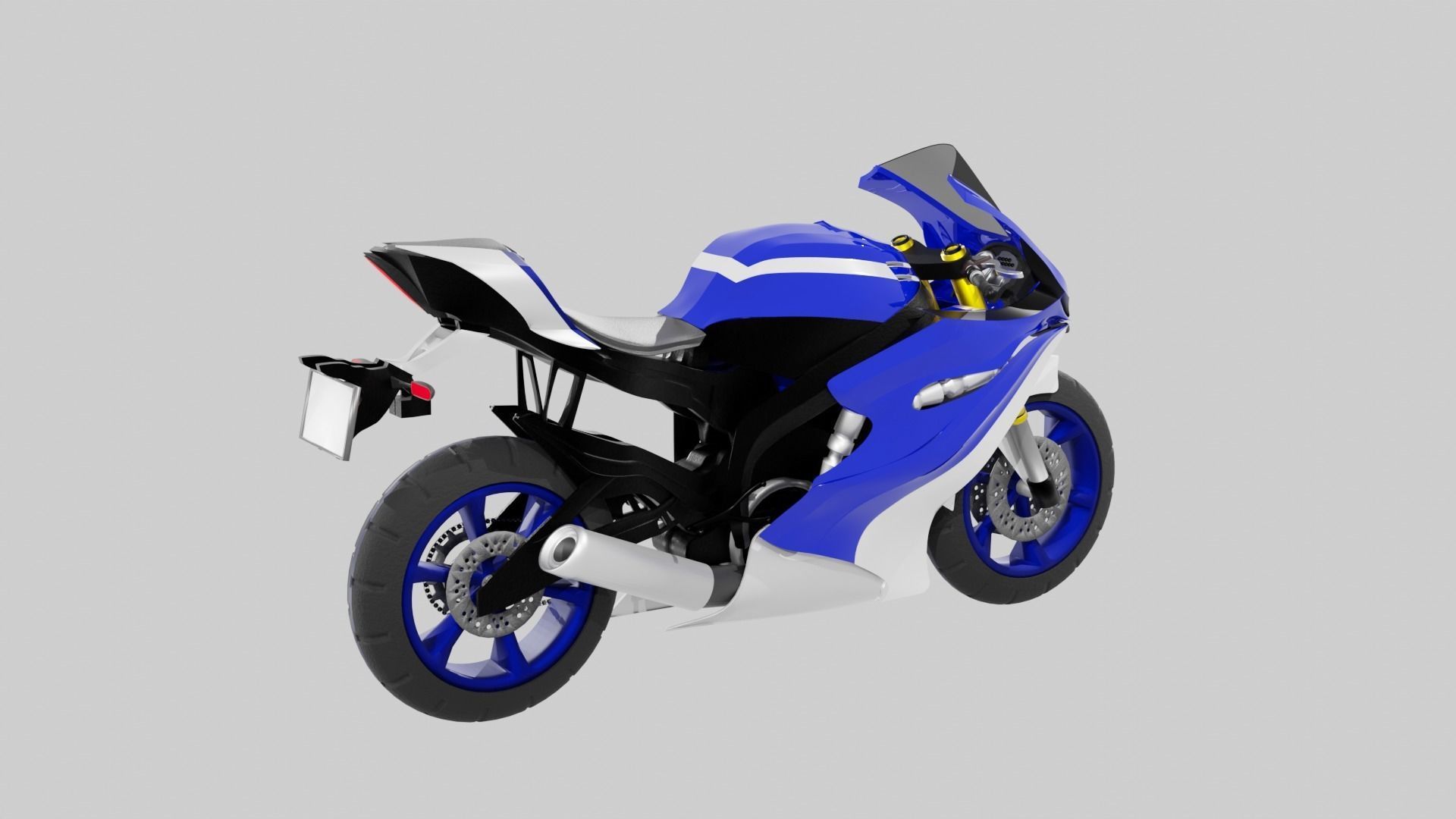 Racing Motorcycles Pack  H2R - Panigale V4 - YZF R6 - YZF R7 3D model_25