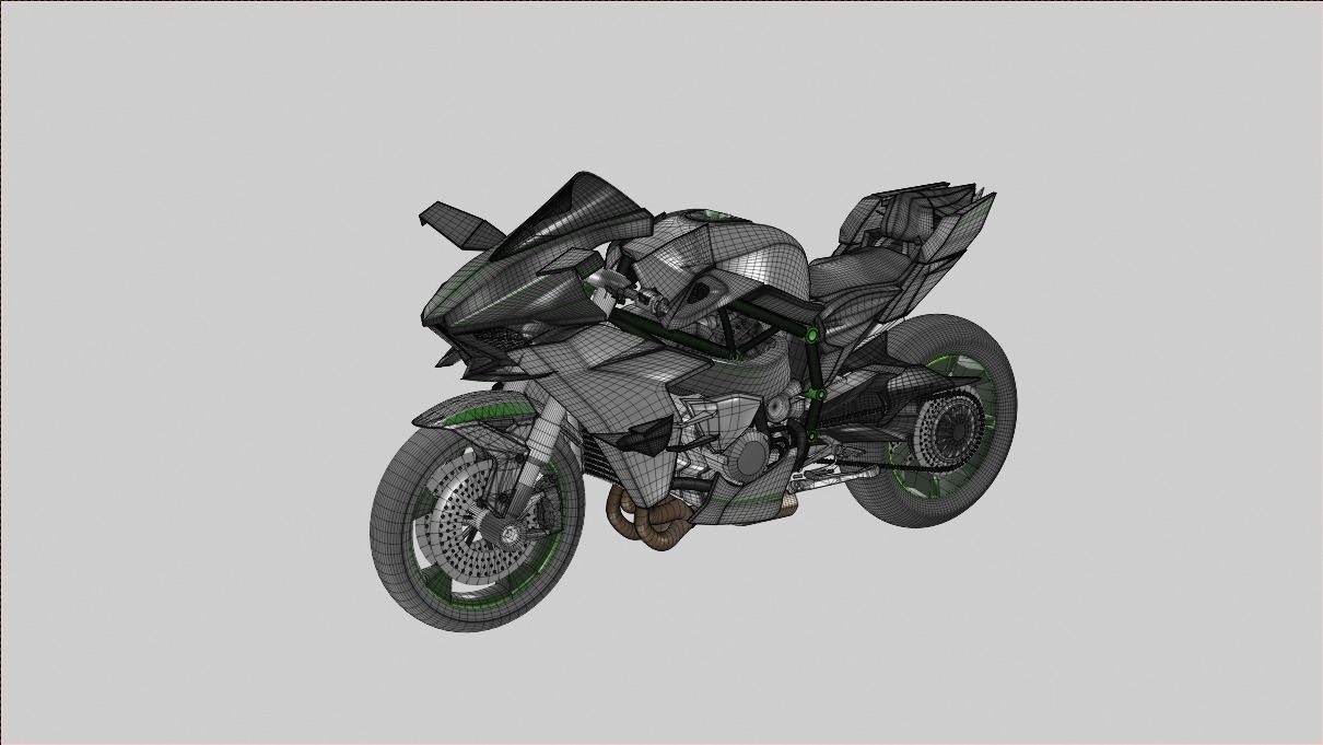 Racing Motorcycles Pack  H2R - Panigale V4 - YZF R6 - YZF R7 3D model_28