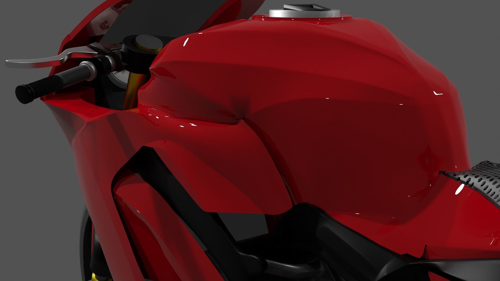 Racing Motorcycles Pack  H2R - Panigale V4 - YZF R6 - YZF R7 3D model_17