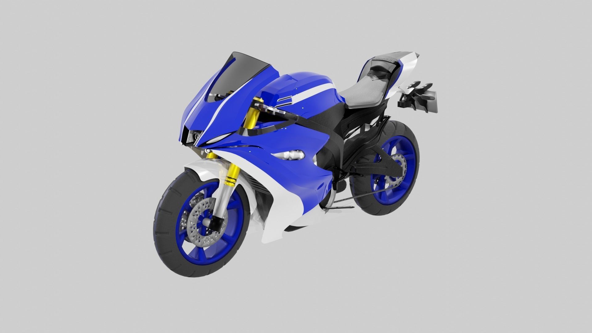 Racing Motorcycles Pack  H2R - Panigale V4 - YZF R6 - YZF R7 3D model_23