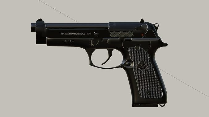 M9 pistol Free low-poly 3D model