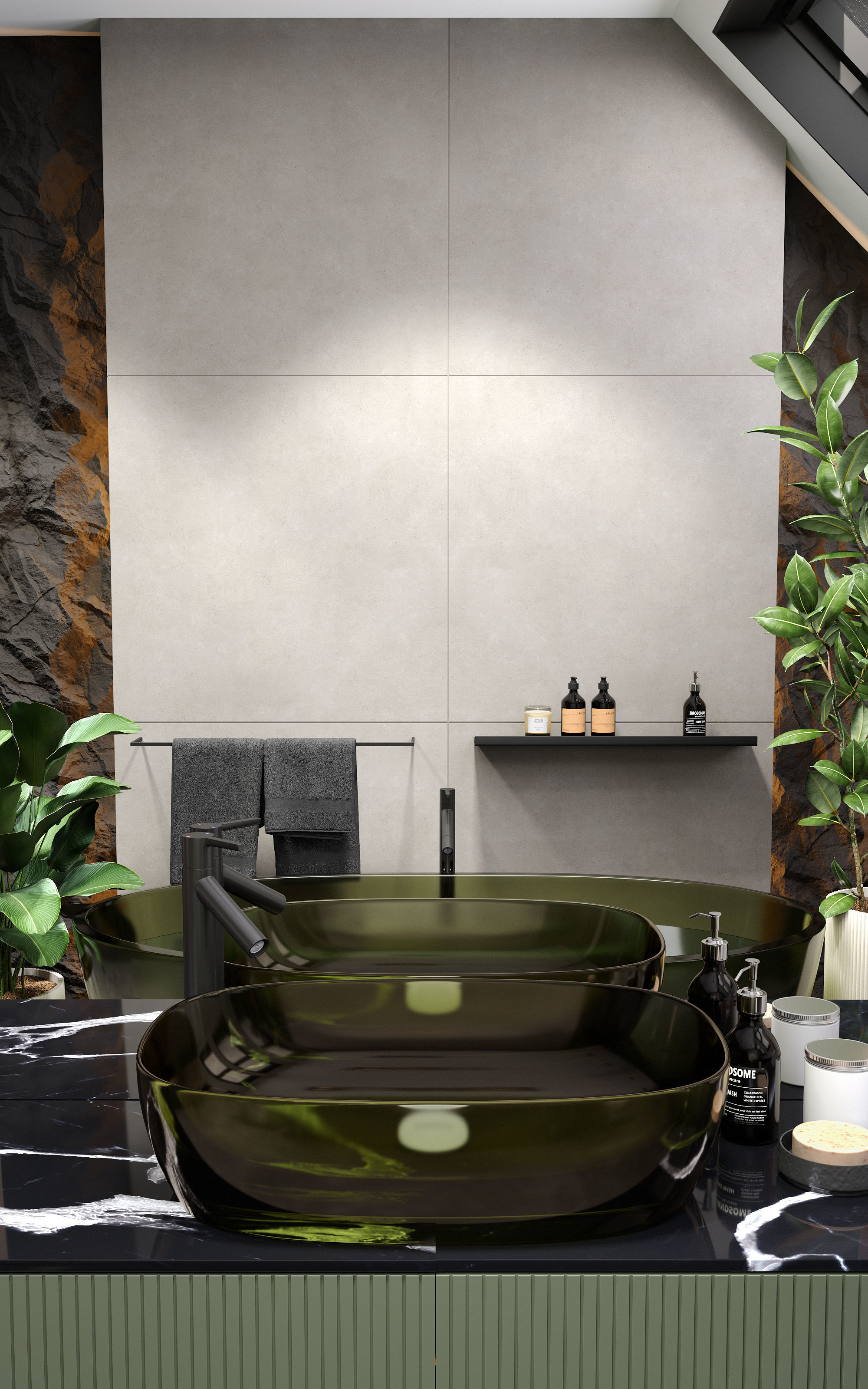 Bathroom interior scene 3D pack 3D model_3
