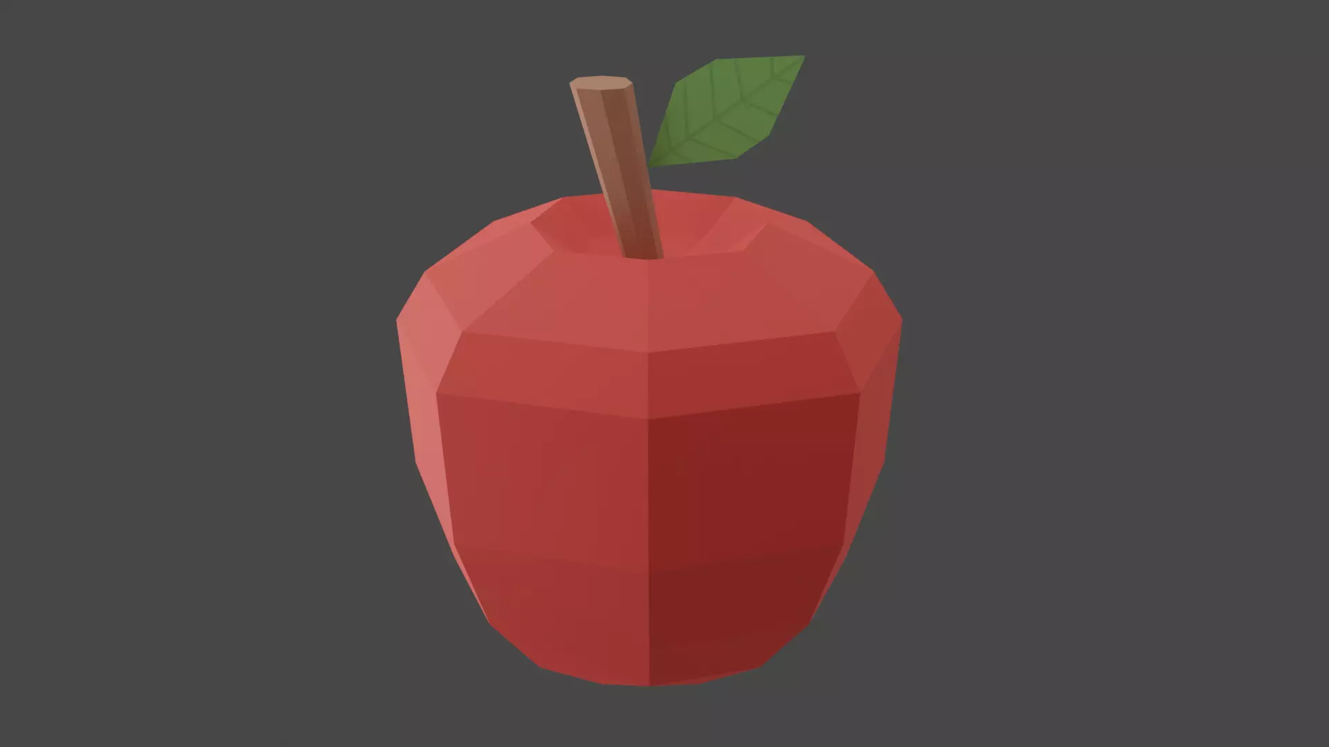 apple Low-poly 3D model_0