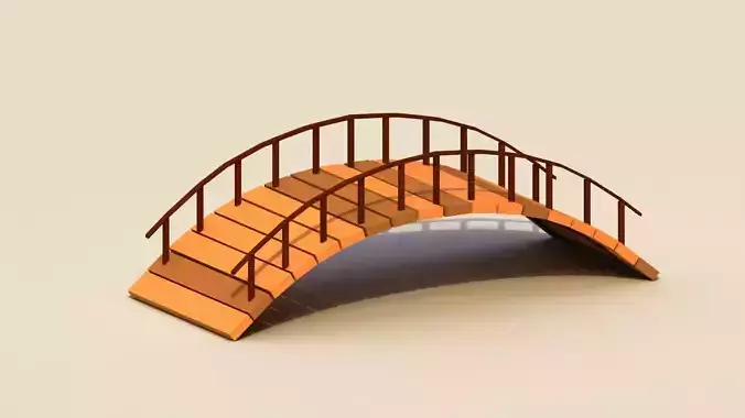 Low Poly Wooden Bridge