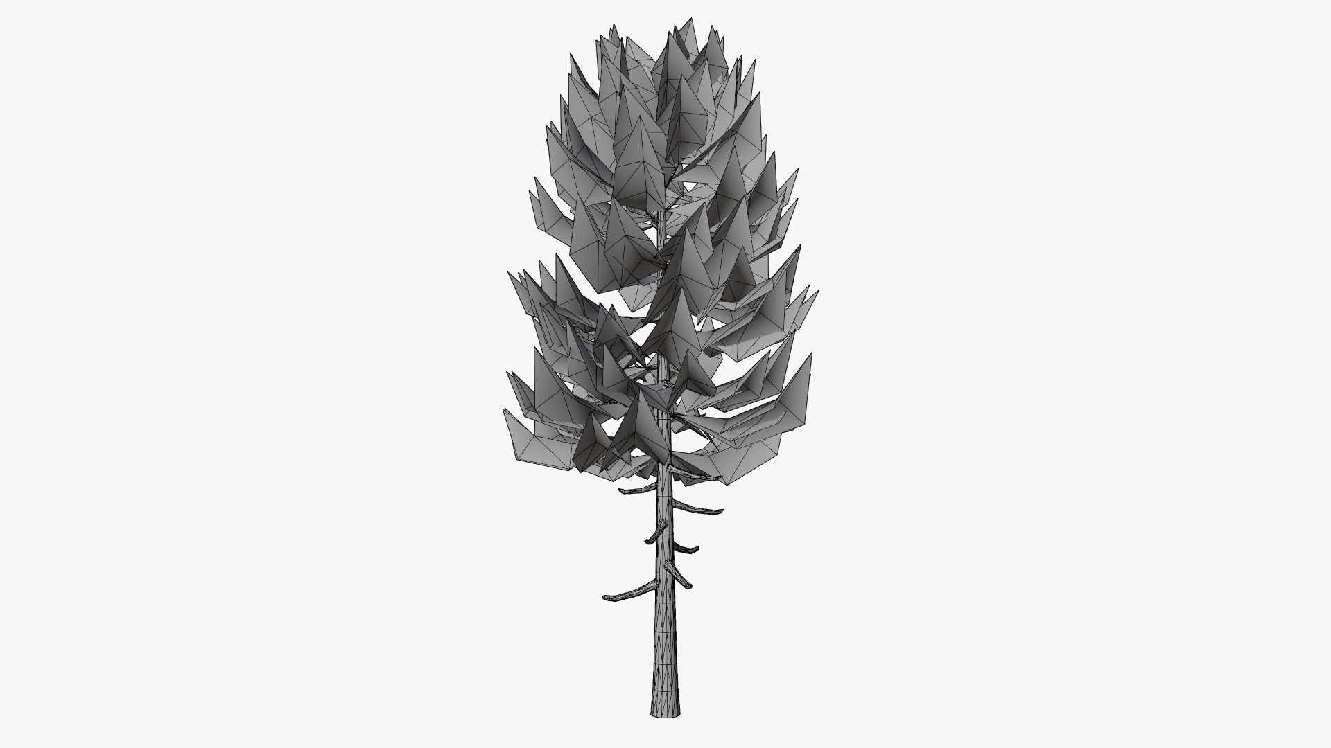 Lowpoly Pine v3 Low-poly 3D model_11