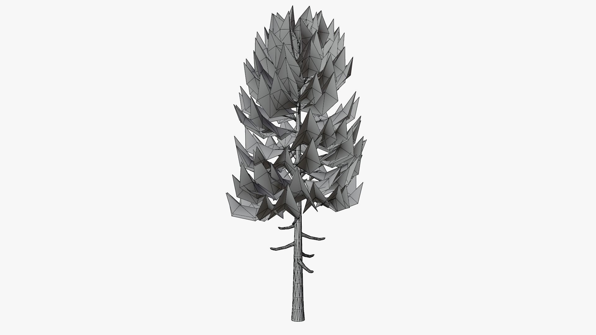 Lowpoly Pine v3 Low-poly 3D model_7