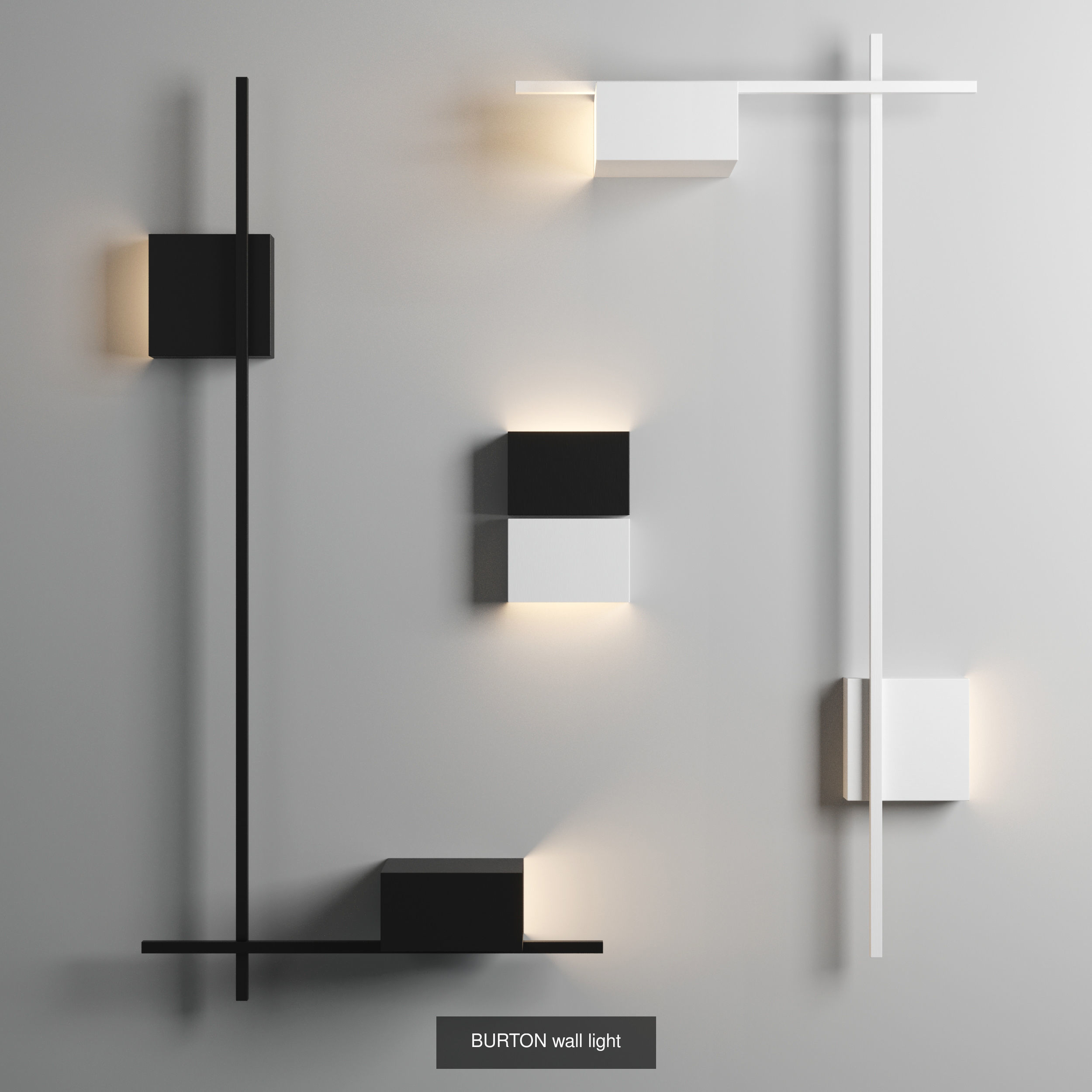 4 wall light 3 pendant light 3D Model Collection_6