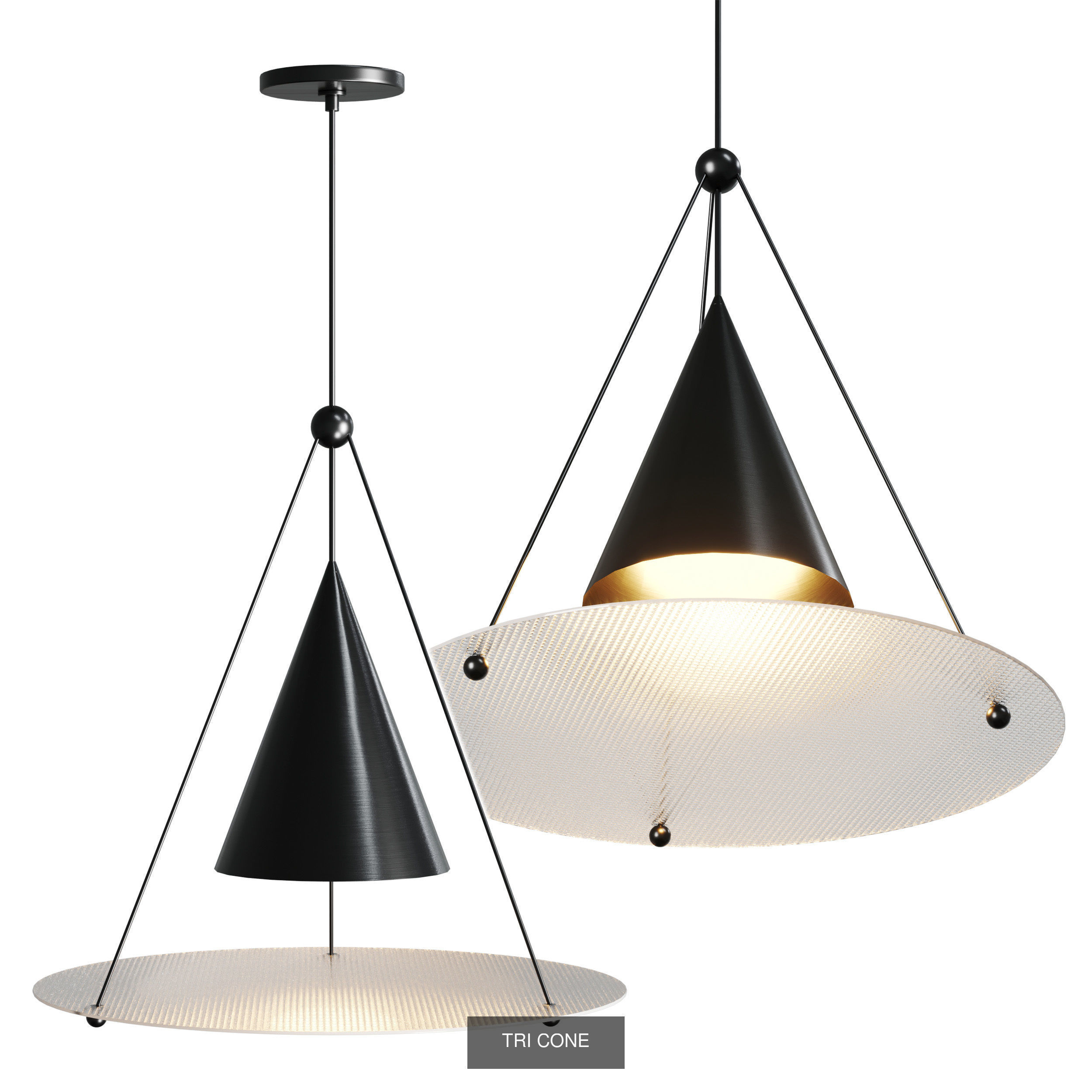 4 wall light 3 pendant light 3D Model Collection_4