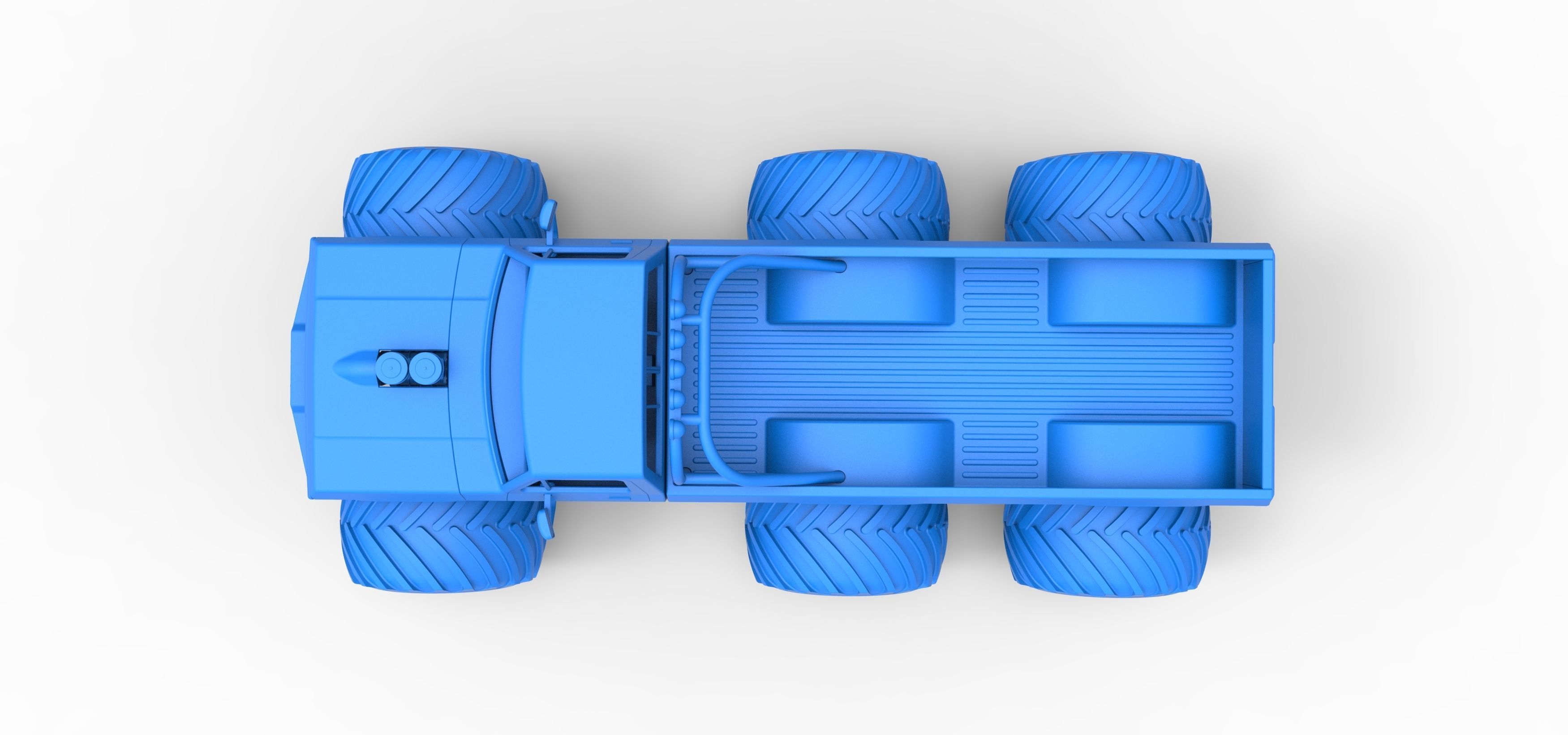 Monster Truck 6x6 concept Version 2 Scale 1 to 25 3D print model_28