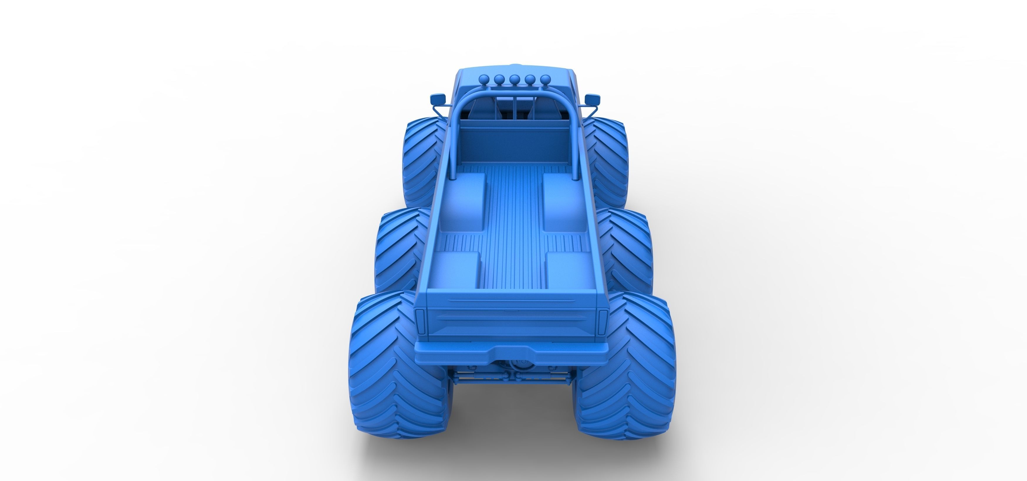Monster Truck 6x6 concept Version 2 Scale 1 to 25 3D print model_34