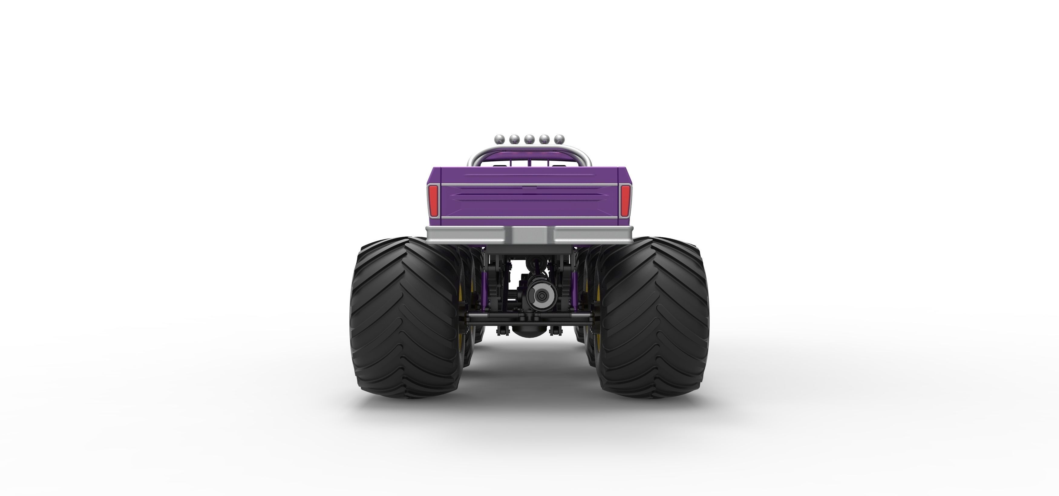 Monster Truck 6x6 concept Version 2 Scale 1 to 25 3D print model_16