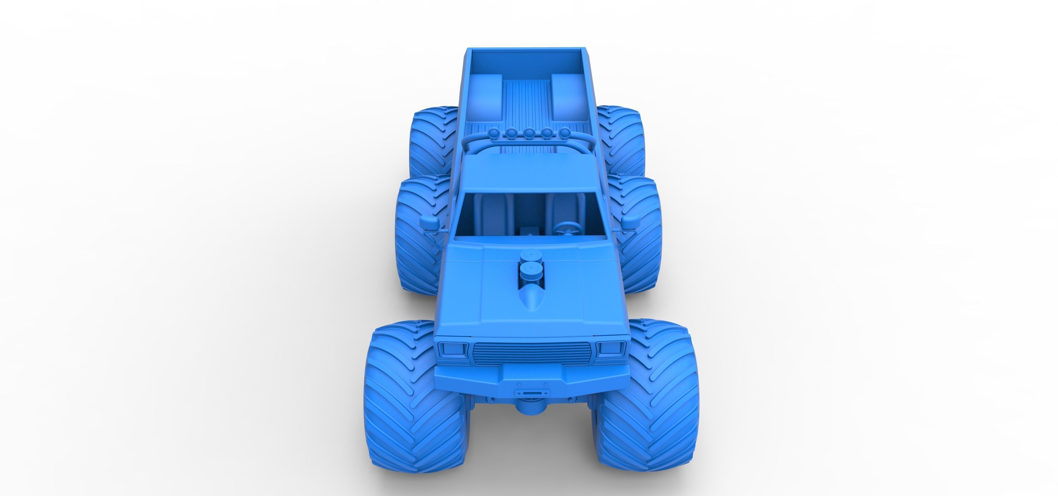 Monster Truck 6x6 concept Version 2 Scale 1 to 25 3D print model_25