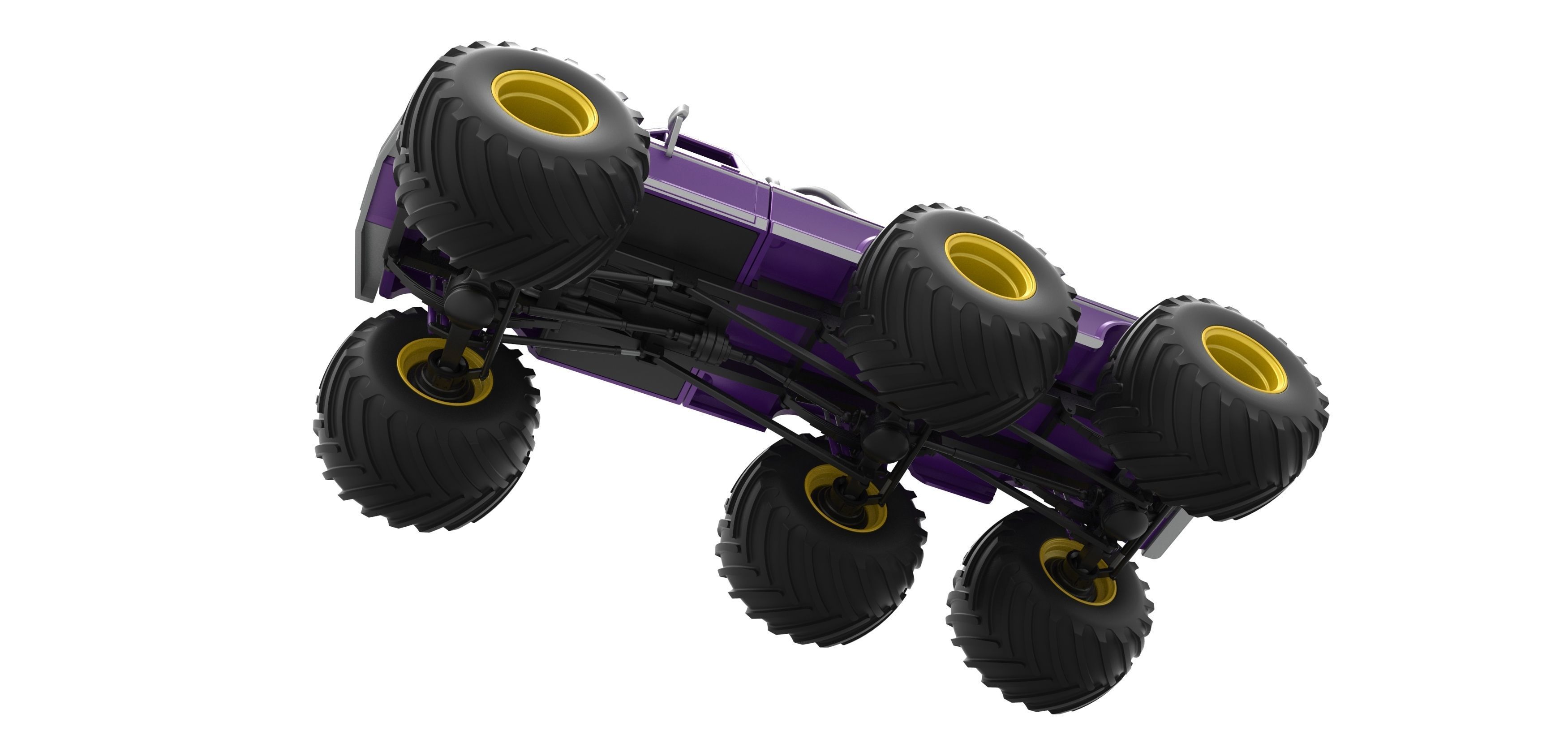 Monster Truck 6x6 concept Version 2 Scale 1 to 25 3D print model_3