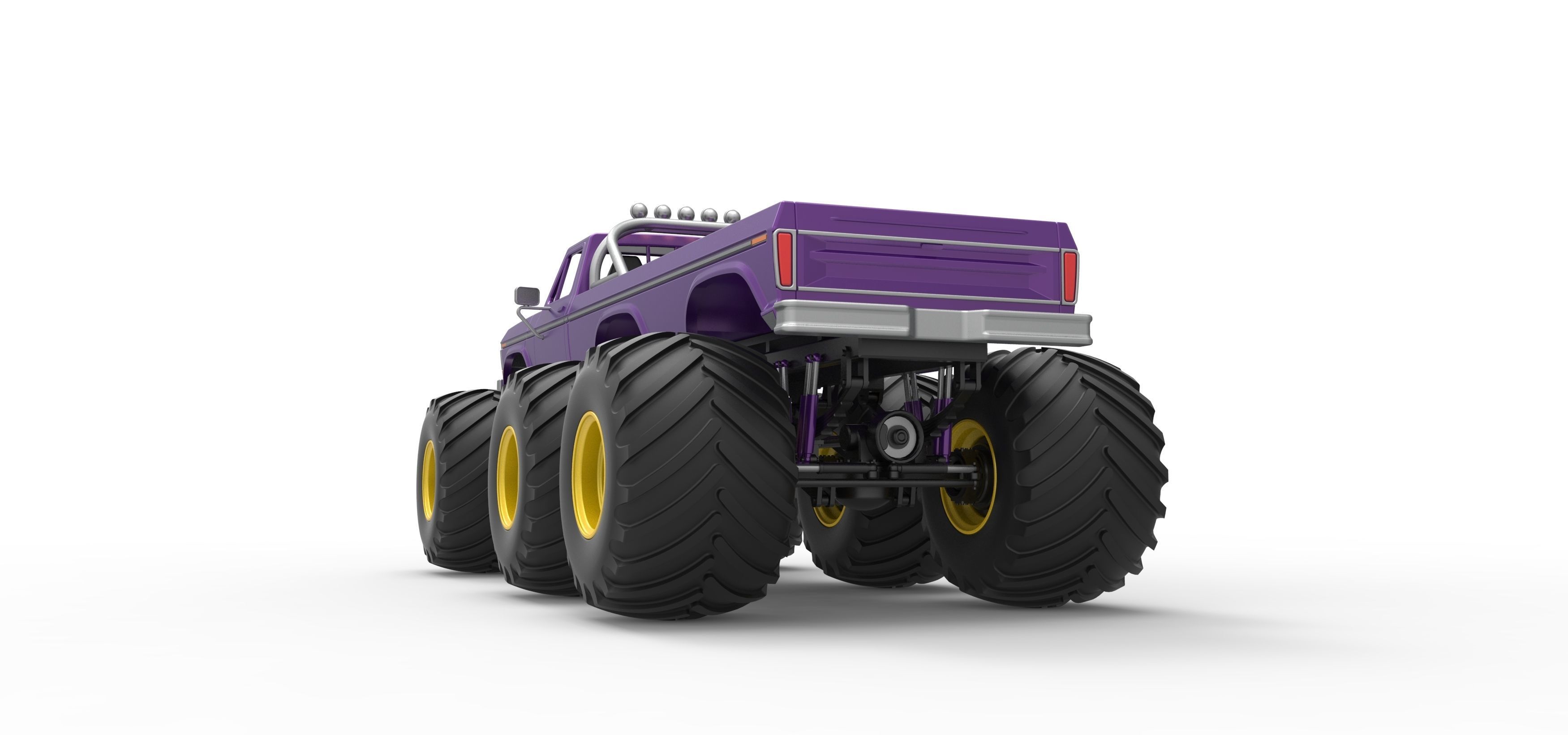 Monster Truck 6x6 concept Version 2 Scale 1 to 25 3D print model_15